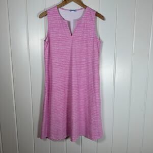 J McLaughlin Dress Medium Pink & White Stripe Catalina Cloth Sleeveless‎